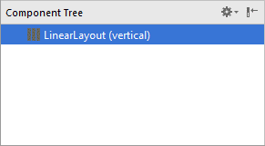 Component Tree showing a LinearLayout