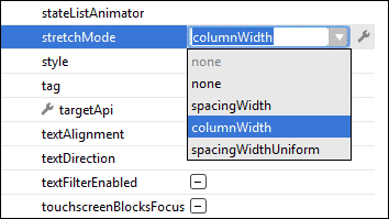 Setting the column width for a GridView