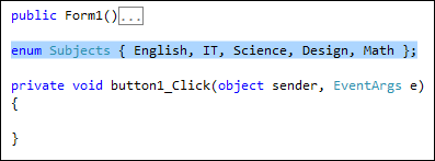 Code to set up an Enumerated list in C# .NET