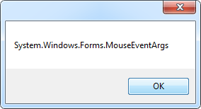 Mouse events in C# NET