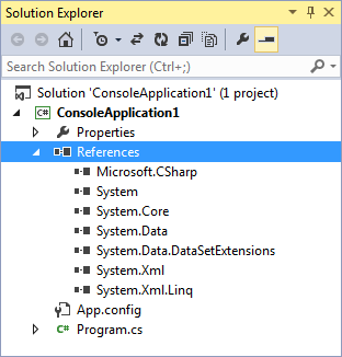 Console Application references