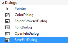 The SaveFileDialog control in Visual C# .NET