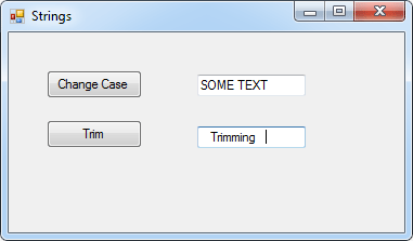 Trimming text in C# NET