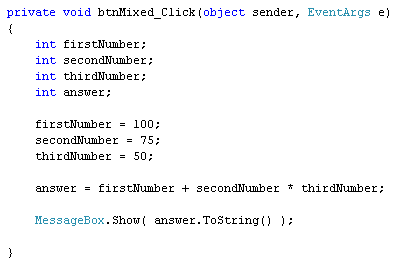 How to write code in c sharp