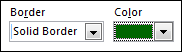 Select a colour for your Solid Border