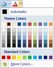 Format the Text Colour in Excel 2007