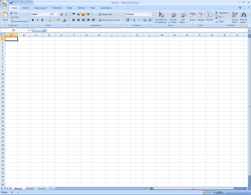 A first look at Excel - Microsoft Excel 2007