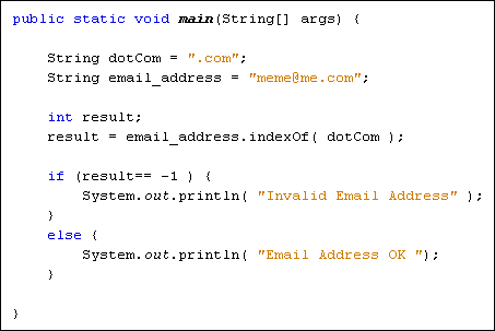 Using indexOf to check the end of a Java string