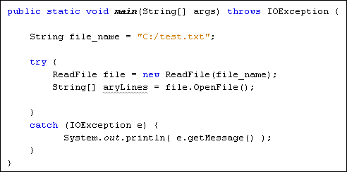 How to write to text file using java