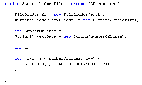 Sample java program to read and write a file