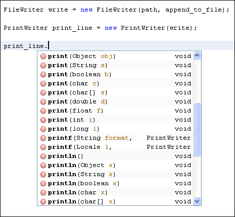 Screenshot Write To Text File Java