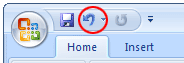 The Undo icon in Word 2007