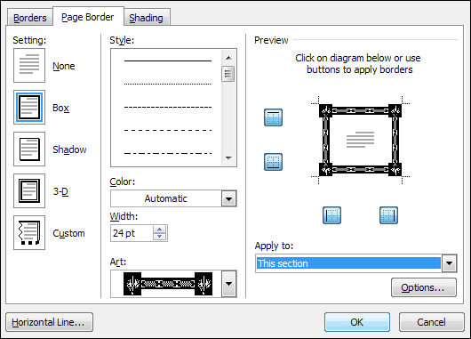 how to insert a clipart border in word 2010 - photo #15