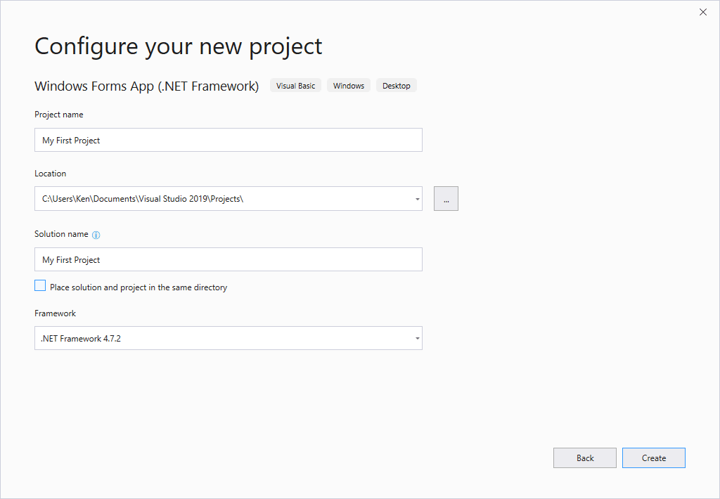 Configuring your new project