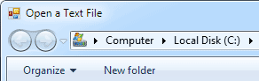 A Title added to an open file dialogue box