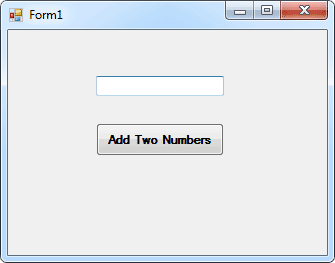 VB NET form with a textbox and a button