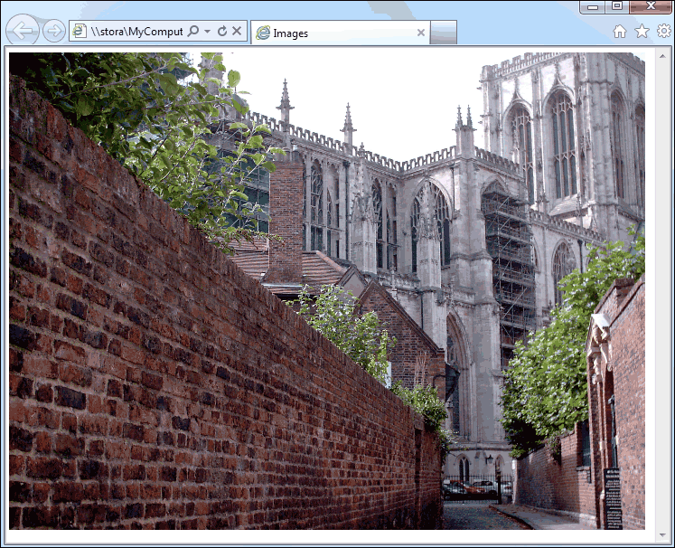 An image showing in a browser