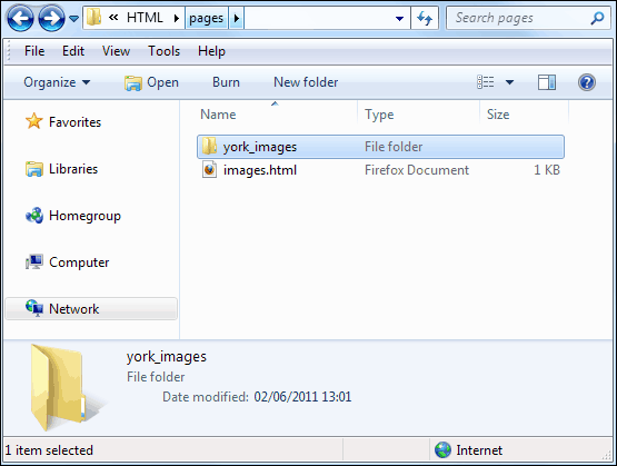 Windows Explorer showing folder structure