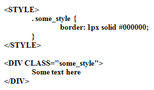 An example of DIV tags around a paragraph of text