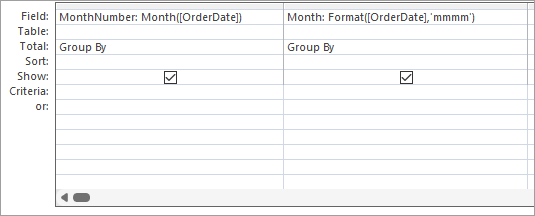 A calculated field to get the month number.
