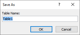 The Saves As dialog box in Access
