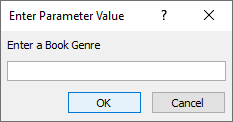 The empty input box asking for a book genre