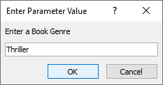 A parameter value entered into an input box in Access