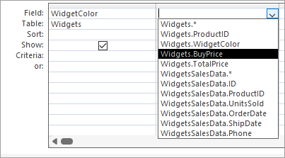 Adding a second field to the Access query