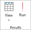 The Run Query icon in Microsoft Access