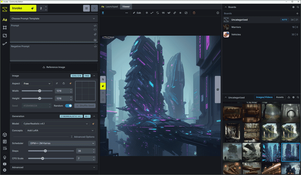 Invoke image-editing interface.