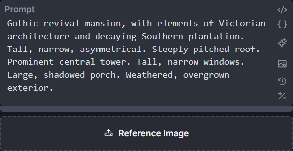 InvokeAI prompt box with the Reference Image drop area directly beneath it.