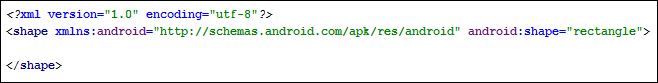 An Android XML file for a shape