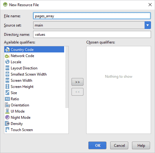 The New Resource FIle dialogue box
