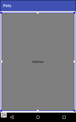 A WebView on an Android layout