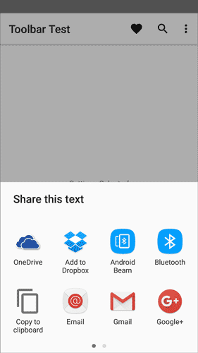 A Share screen running on an Android device