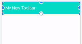 A toobar with the background color changed.