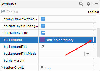 Setting the background color for an Android toolbar.