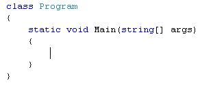 The C# Main code
