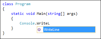 The WriteLine method