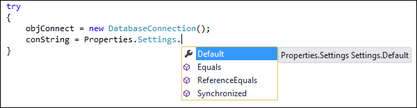 Accessing C# settings via code, the Default property