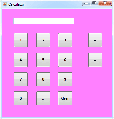 C# NET calculator form