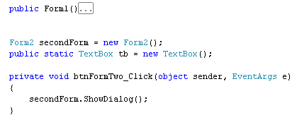 C# code to create a new text box