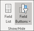 The Field Buttons item on the Show/Hide Ribbon