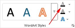 Word Art Styles for an Excel Chart