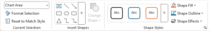 Excel 2025 - format ribbon left side