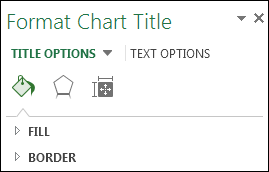 Formato del título del gráfico, Excel 2013