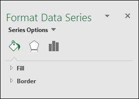 The Format Data Series side panel in Excel
