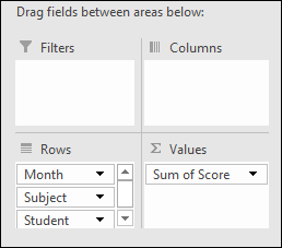 Pivot Table Fields