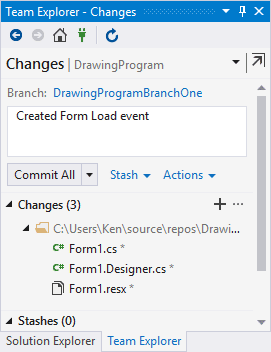 Type a message for your change