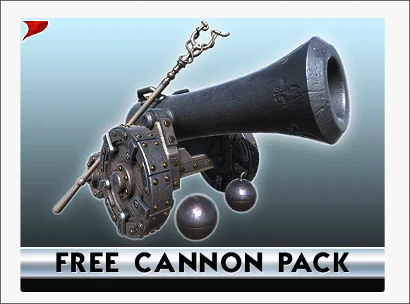 A cannon model in the Unity Asset store
